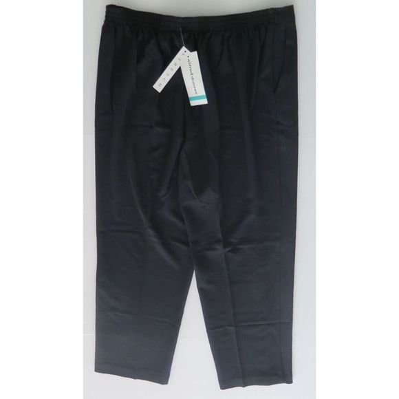 Alfred Dunner 20109 001 Women's Sz 16 Black Proportioned Medium Length Pants - Picture 2 of 8